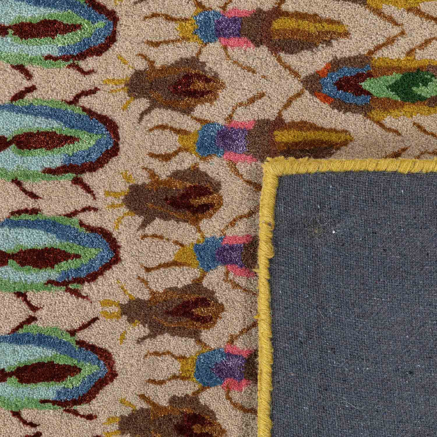 Orderly Queue Hand Tufted Woollen And Viscose Rug By Varun Rana