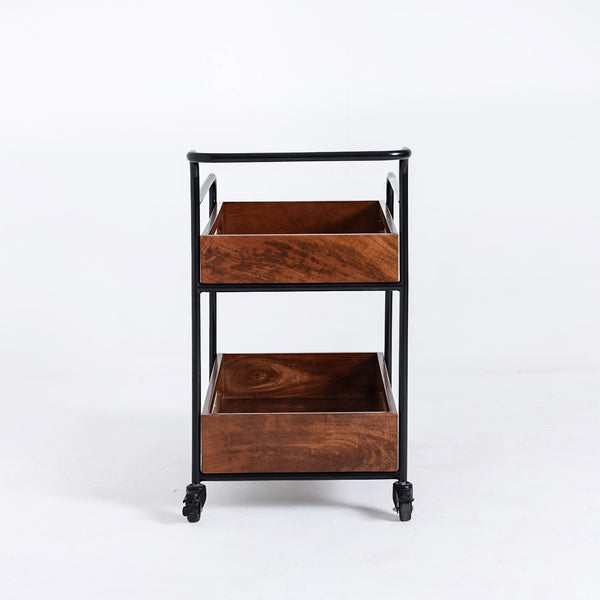 Carlton Bar Cart by Obeetee - angle view