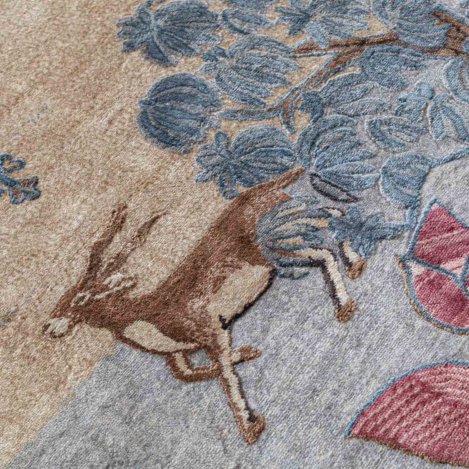 Vrindavan Hand Knotted Silk Rug By Anju Modi