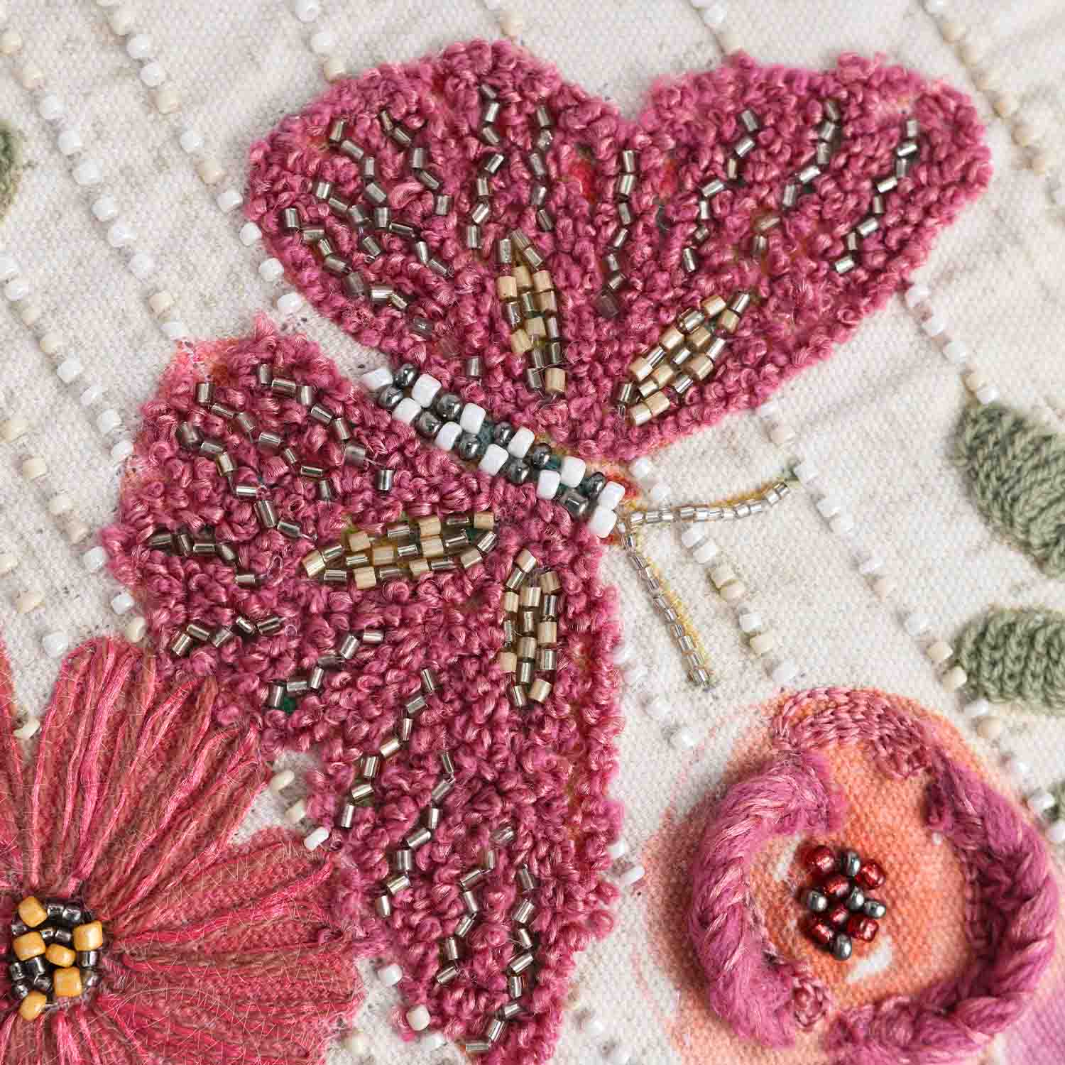 Canoré Embroidered Cotton Cushion