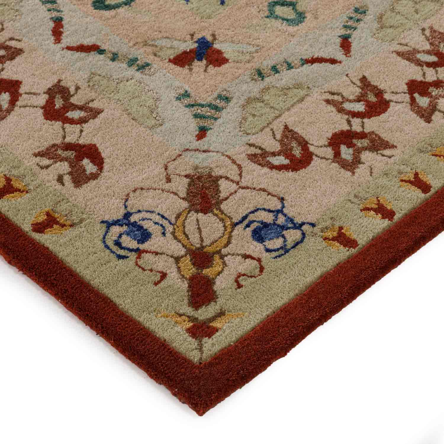 Blush Mosaic Hand Tufted Woollen And Viscose Rug By Varun Rana