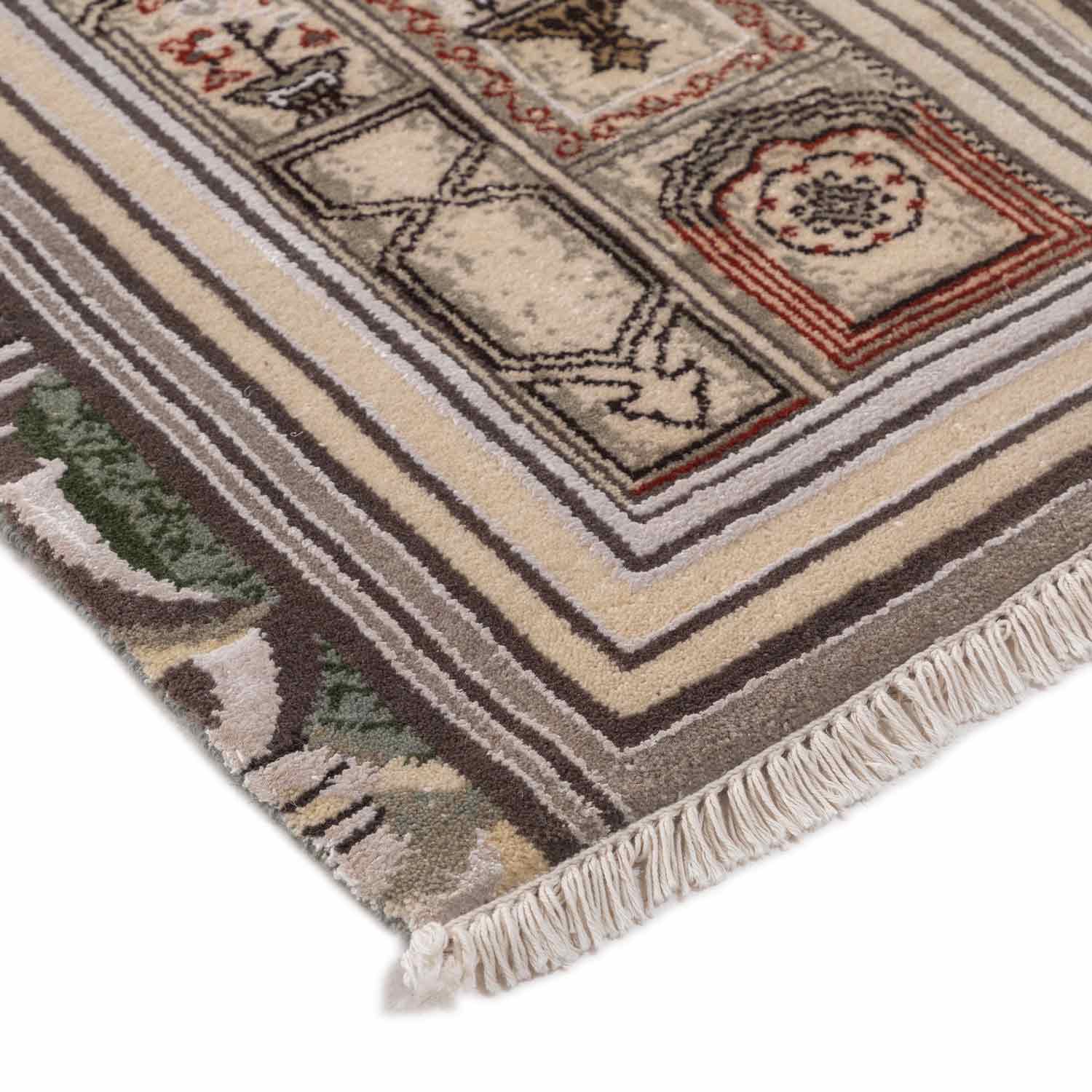 Mughal Gardens Hand Knotted Woollen And Viscose Rug By Anita Dalmia
