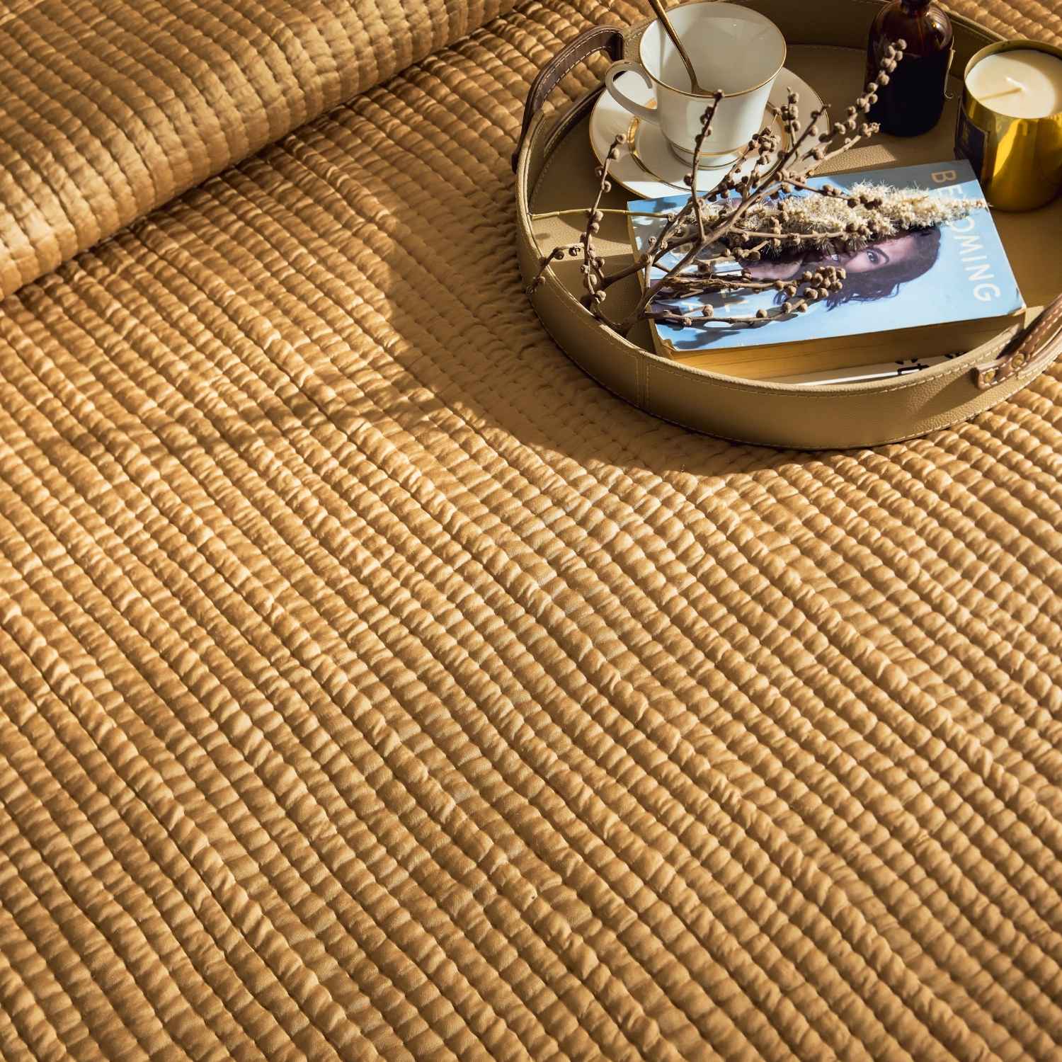 Lily Vegan Silk Handquilted Bedcover Set