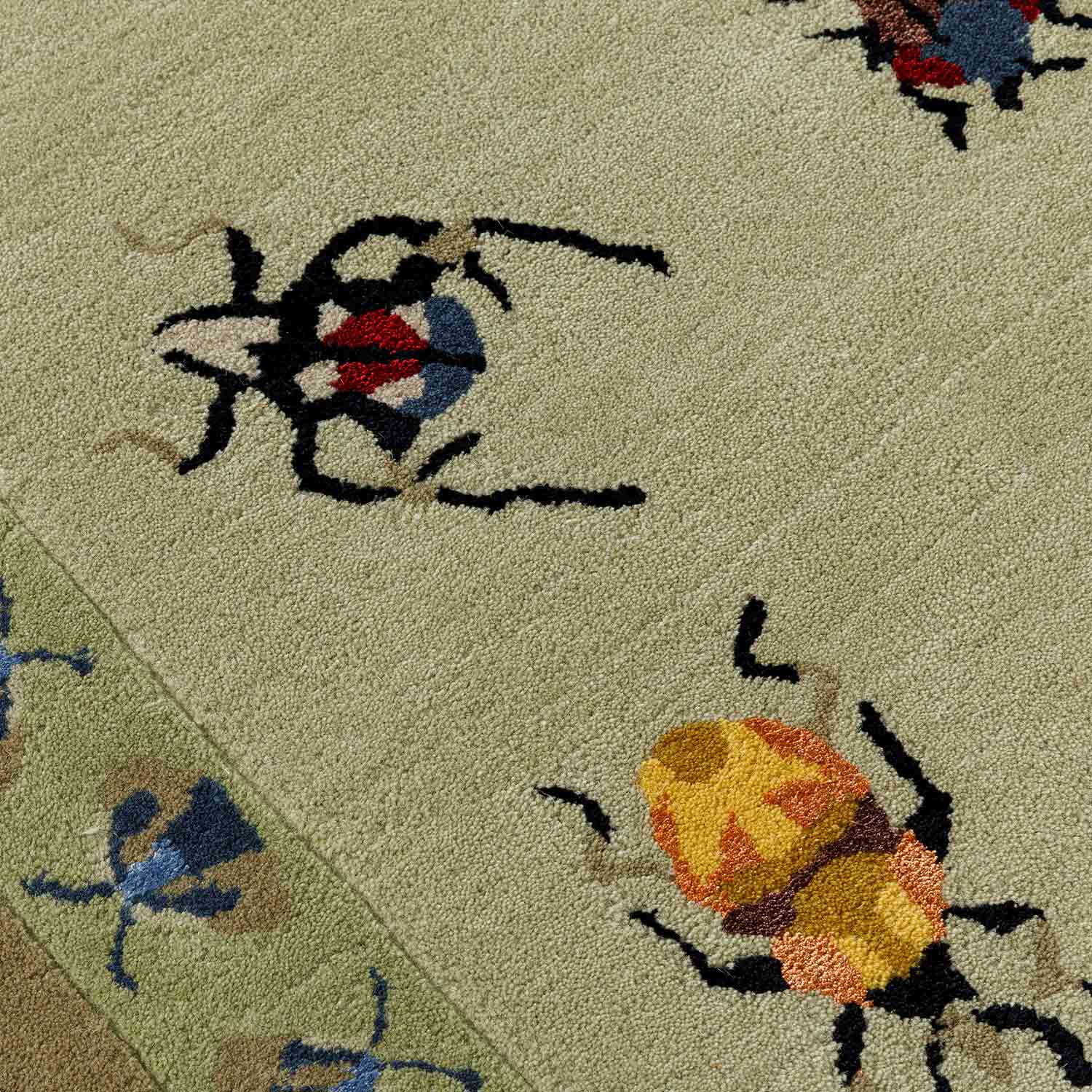 Vitrine Jade Hand Tufted Woollen And Viscose Rug By Varun Rana