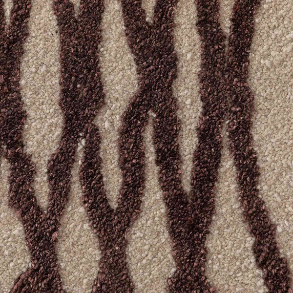 Merlot Hand Tufted Woollen And Viscose Rug
