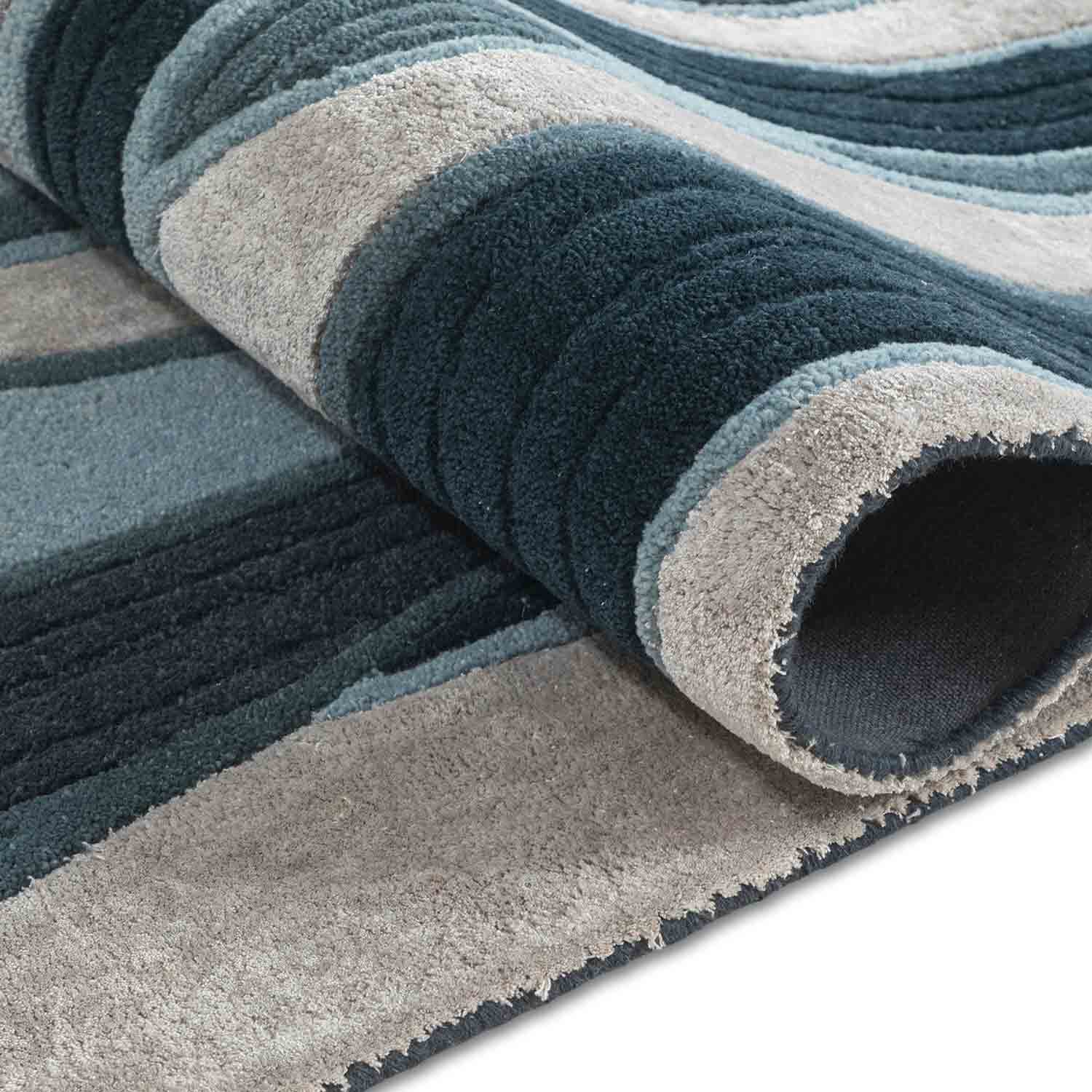 Obliq Hand Tufted Woollen And Viscose Runner