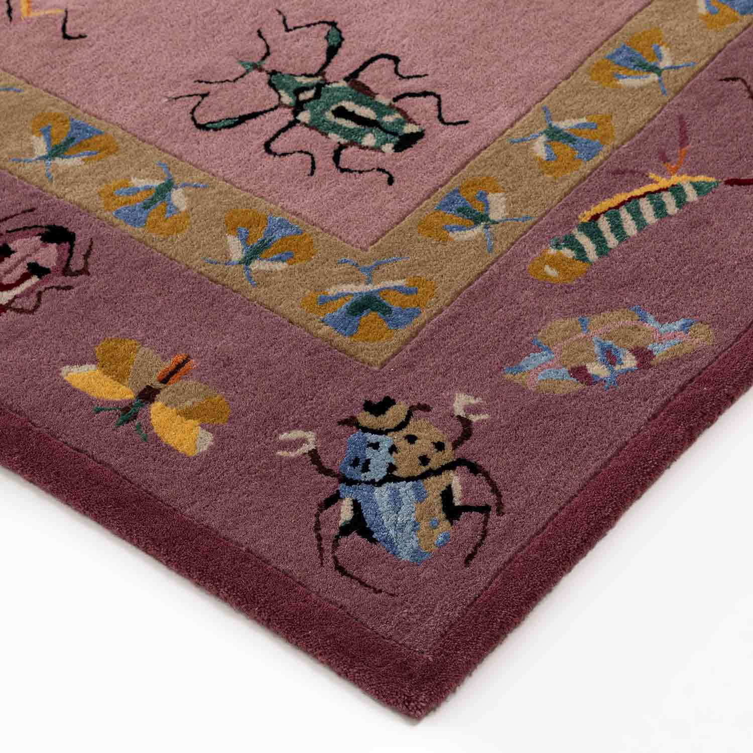 Vitrine Rosa Hand Tufted Woollen And Viscose Rug By Varun Rana