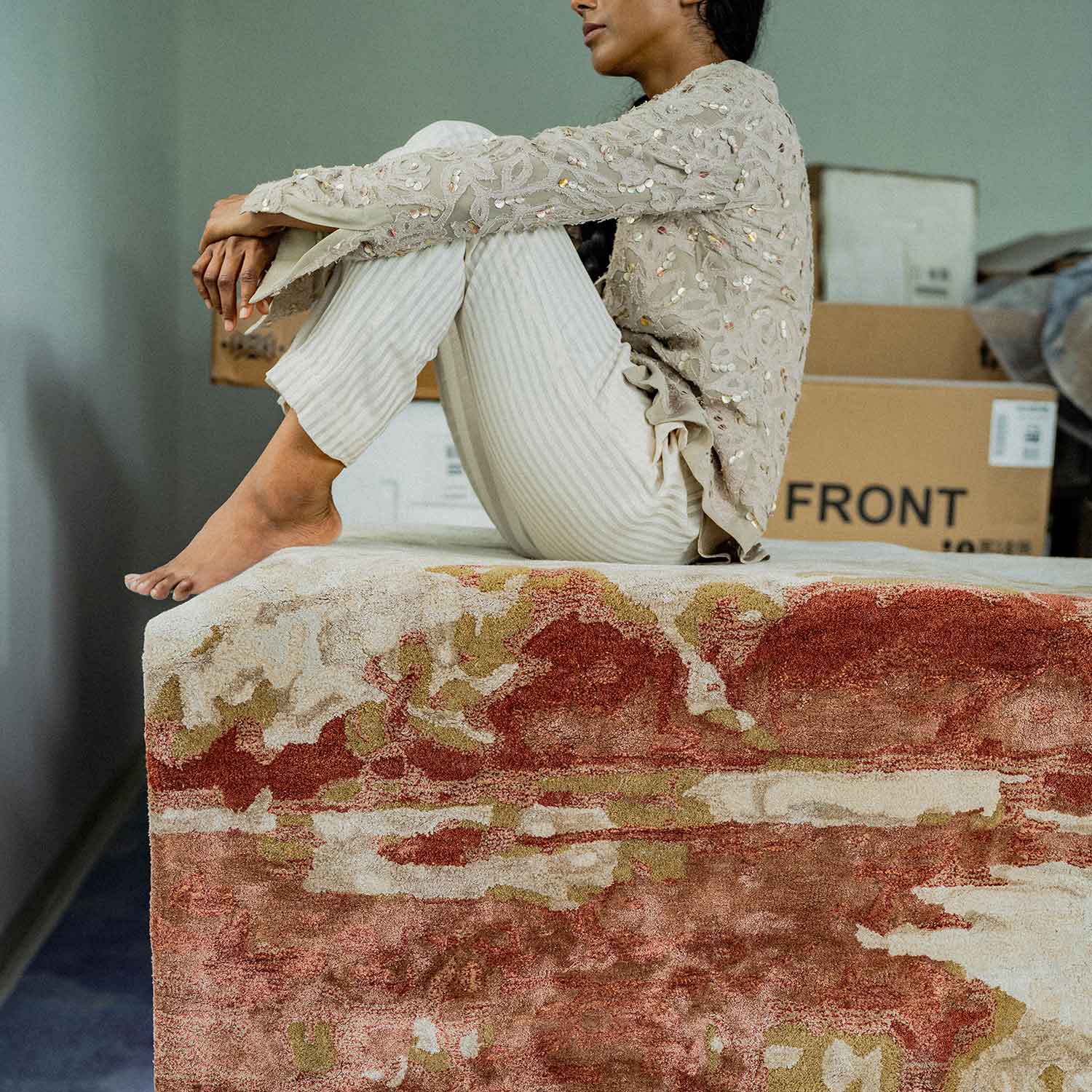 Rive Hand Tufted Woollen And Viscose Rug