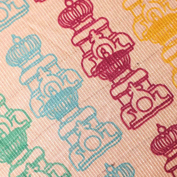 Lucendra Tassar silk digital printed cushion cover by Mariella Ienna for Obeetee - styled view