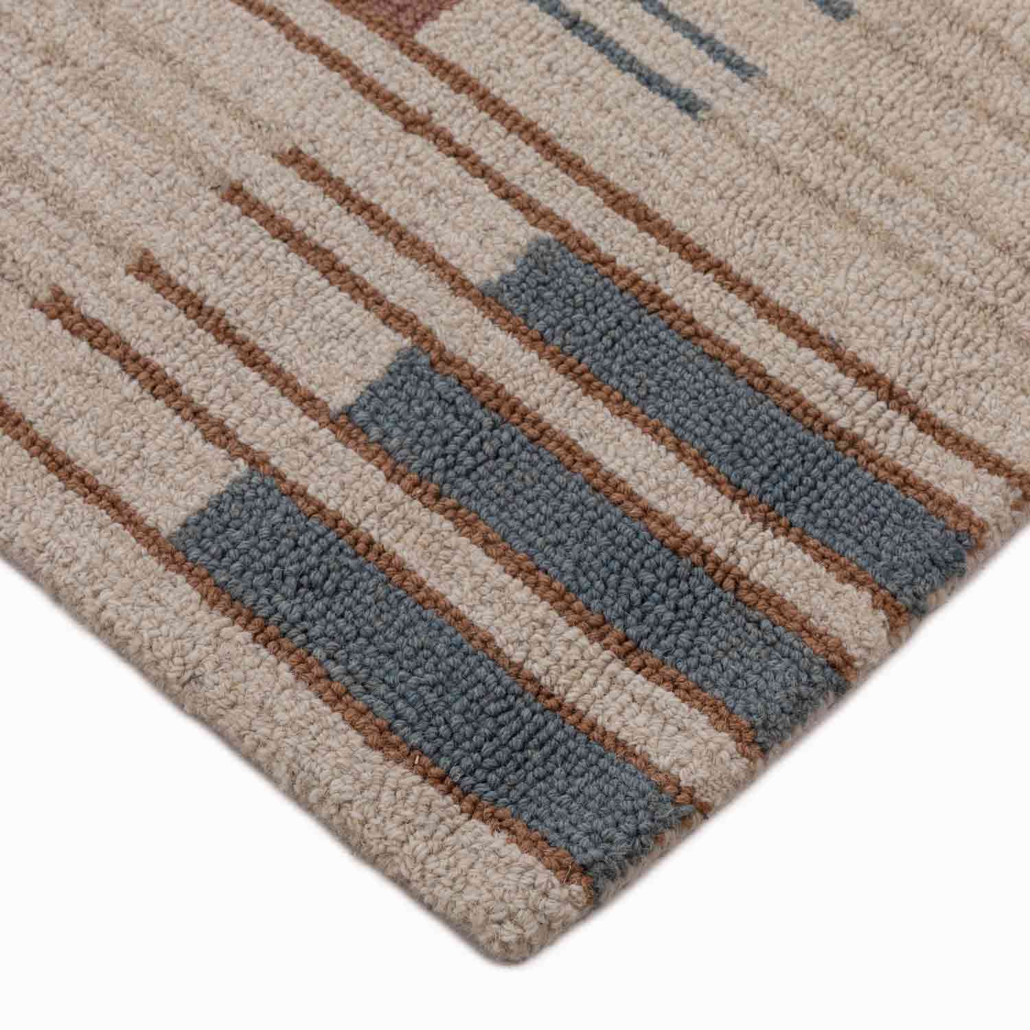 Motion Blur Hand Tufted Woollen And Viscose Rug