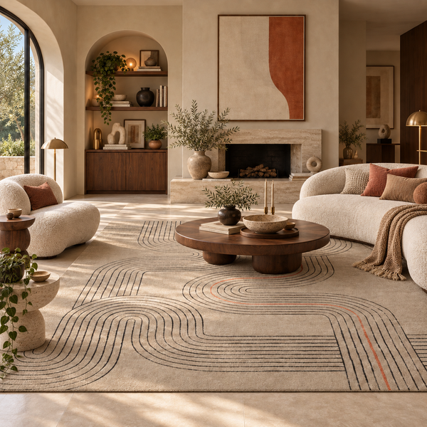 Dendera Hand Tufted Woollen And Viscose Rug