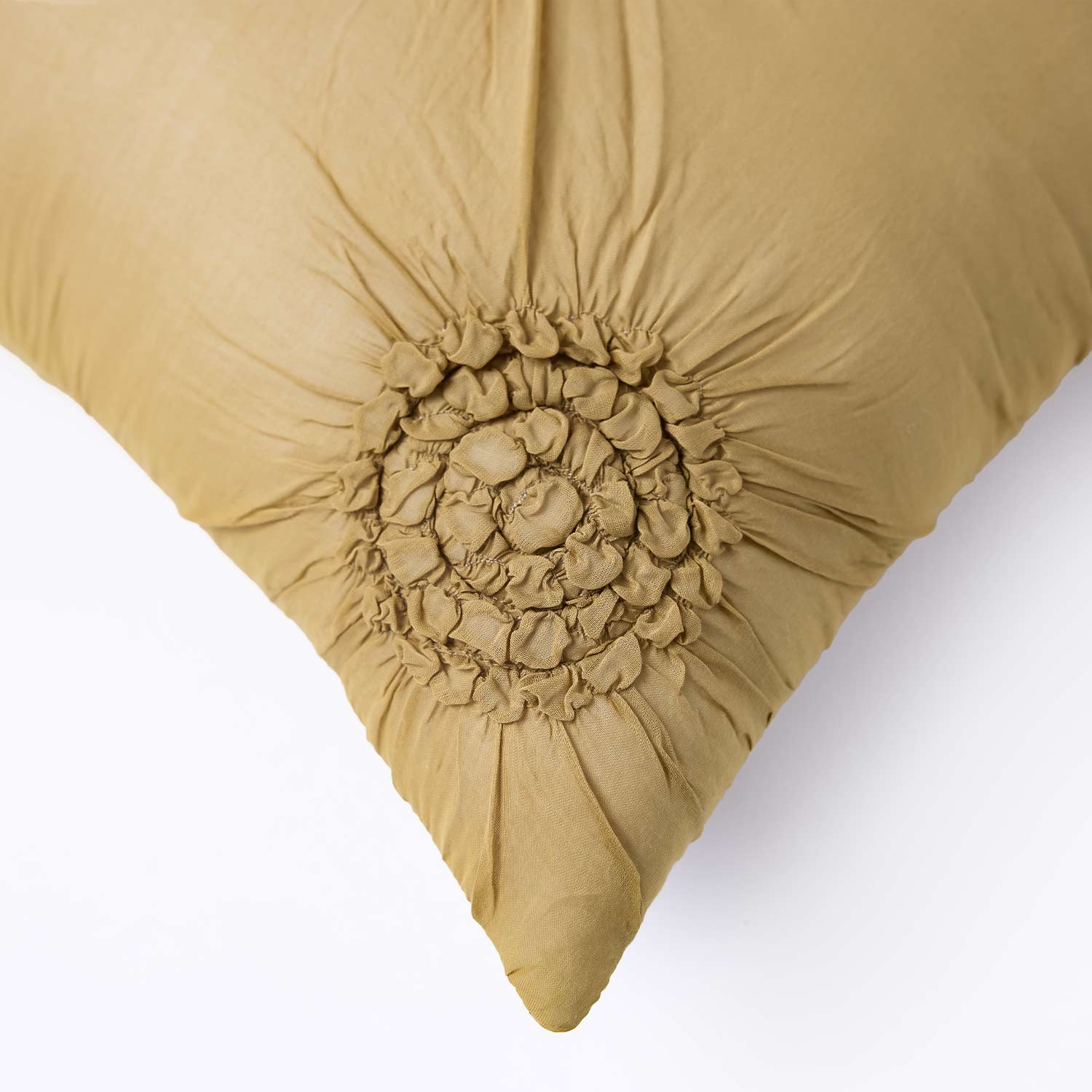 Cotton hand quilted shibori textured Petara Lumbar Cushion Cover