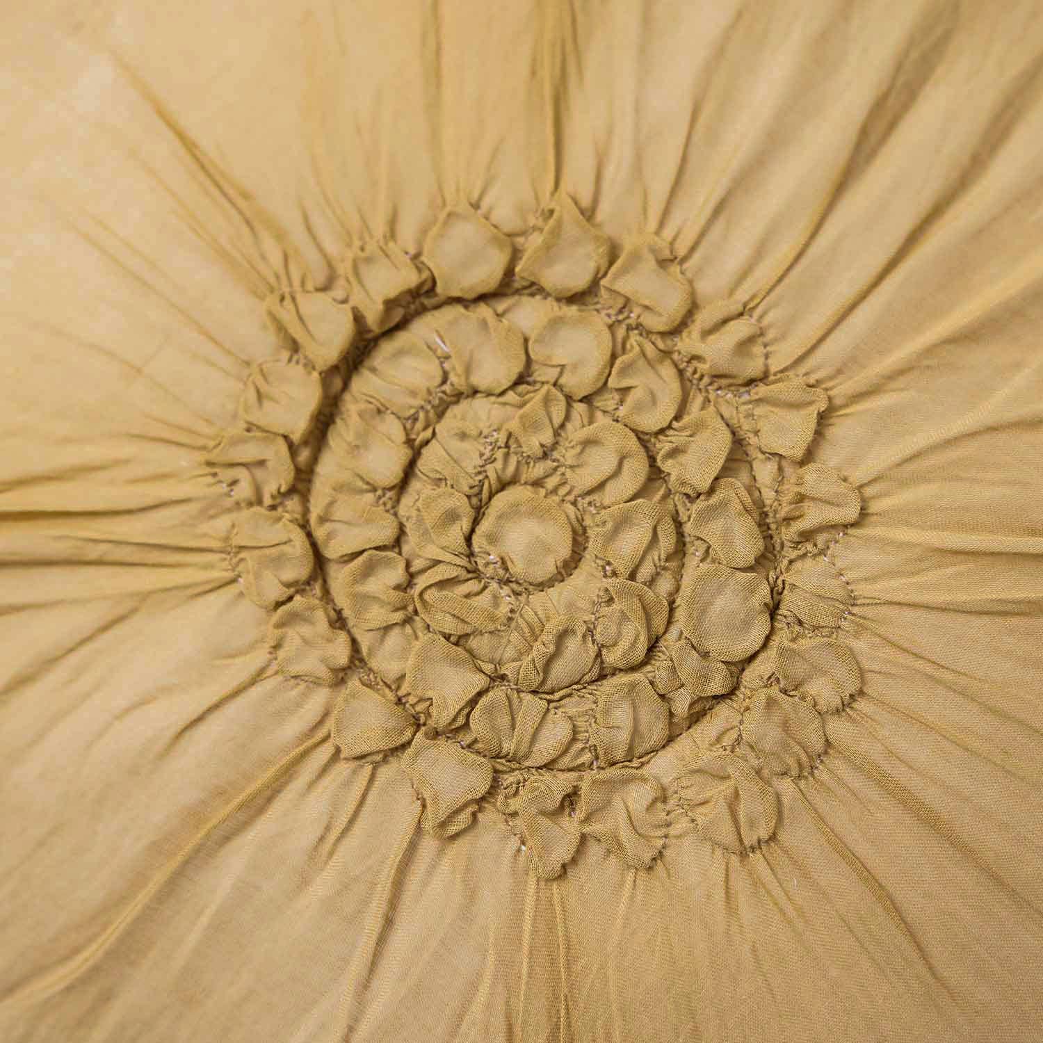 Cotton hand quilted shibori textured Petara Lumbar Cushion Cover