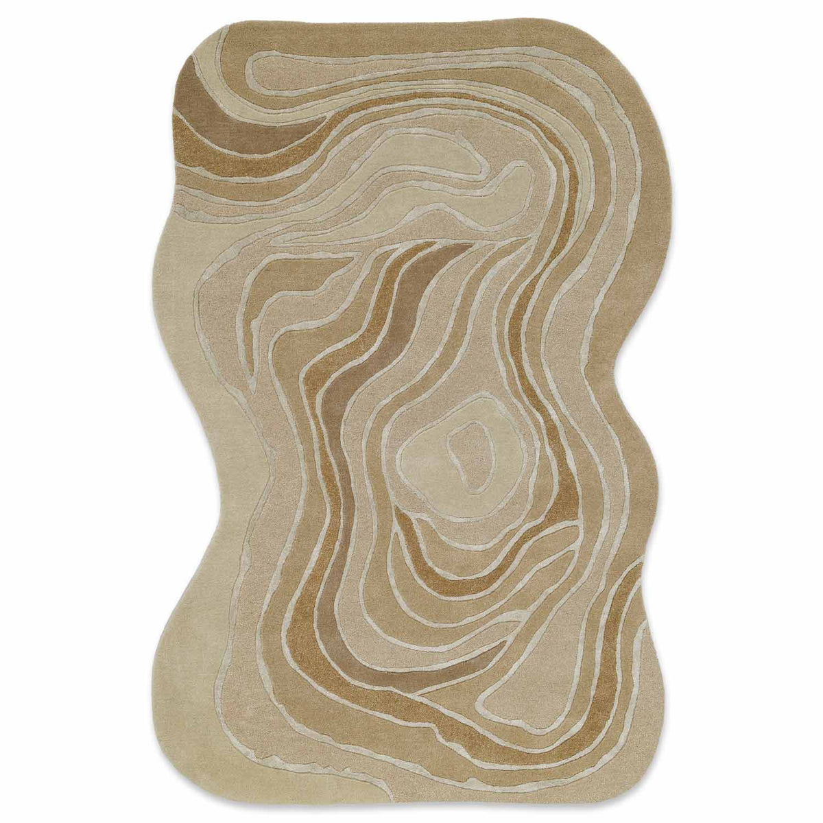 Contour Drift Hand Tufted Wool And Viscose Rug