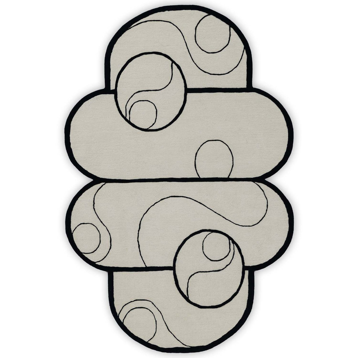 Biomorphic Contour Hand Tufted Wool And Viscose Rug