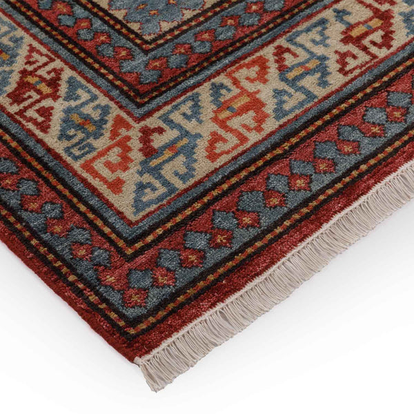 Star Medalion Field Hand Knotted Wool Rug