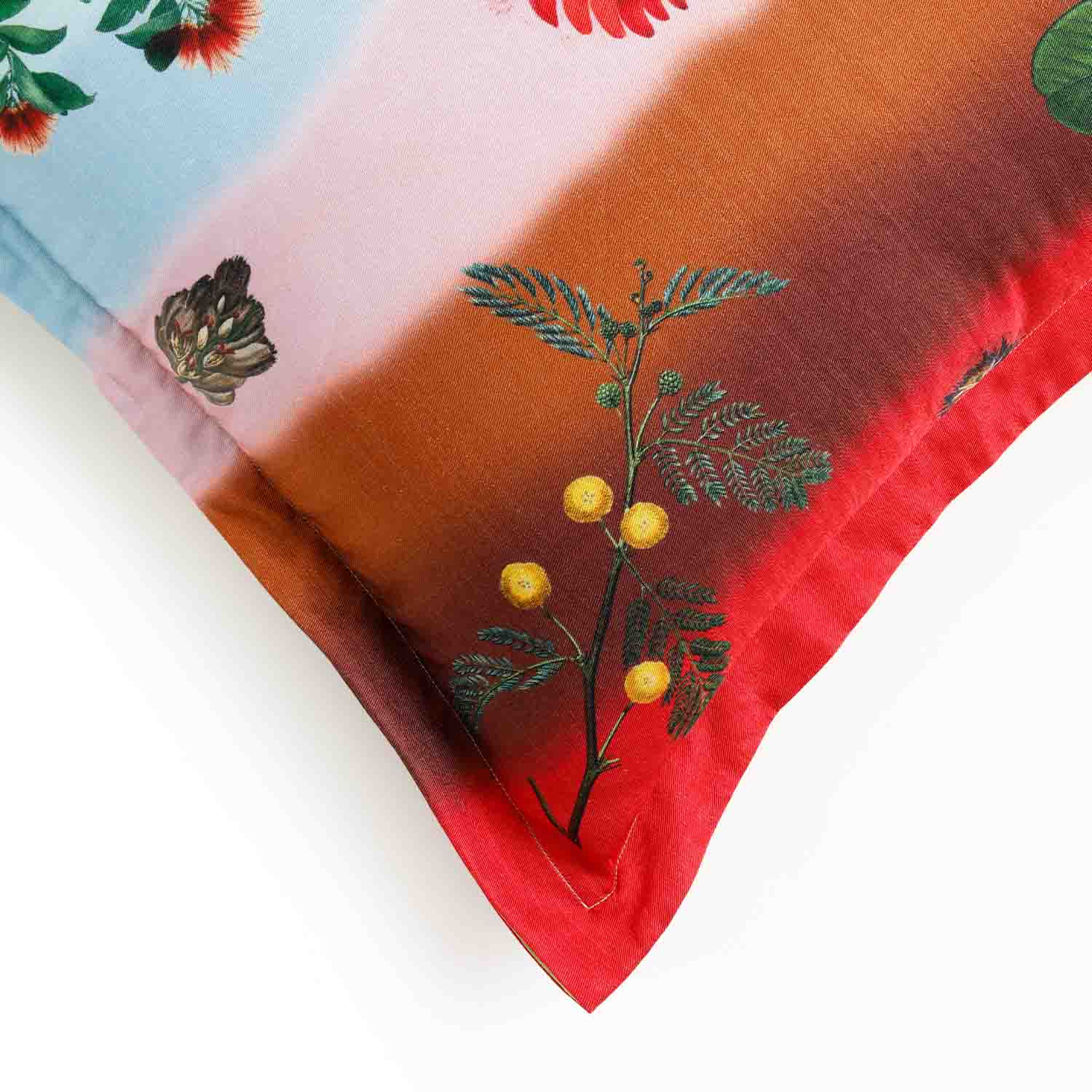 Full-Bloom Digital Printed Woollen And Silk Cushion By Mariella Ienna