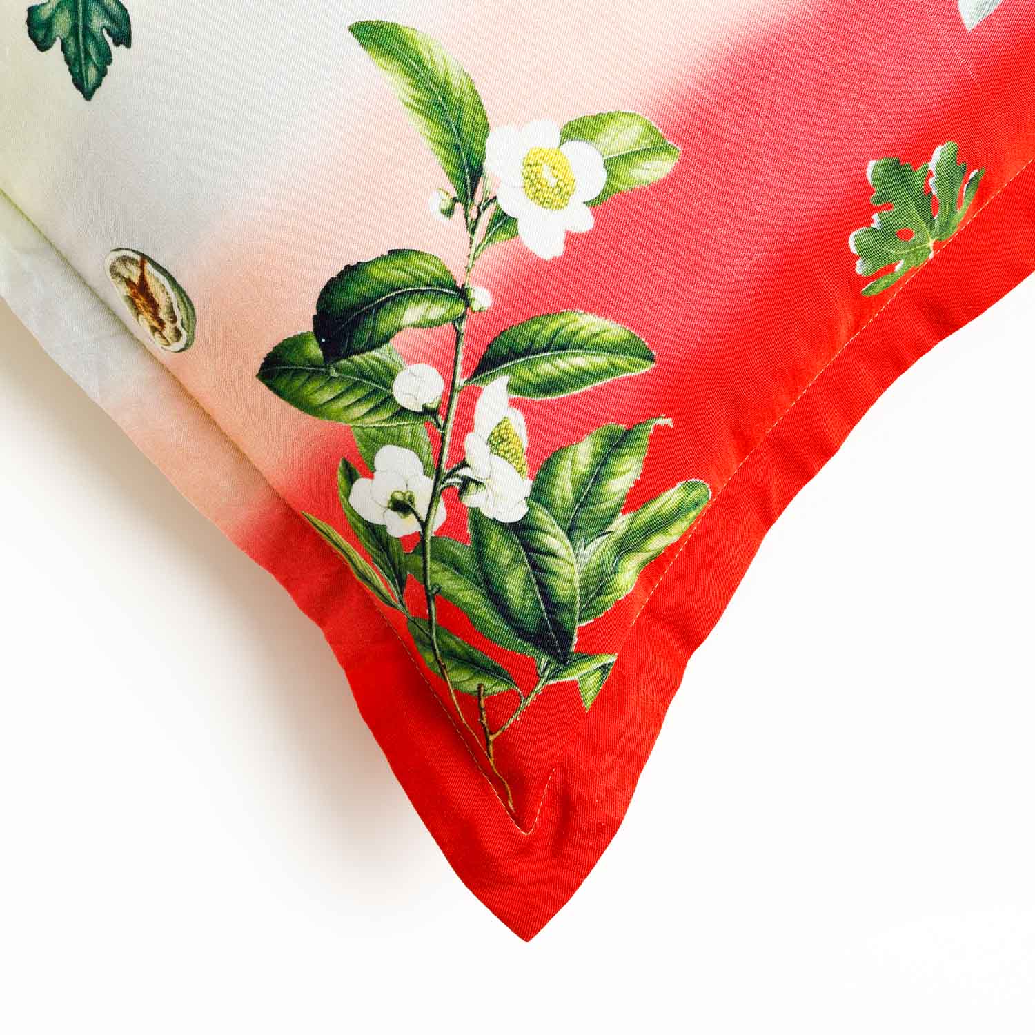 Wildflora Digital Printed Woollen And Silk Cushion By Mariella Ienna