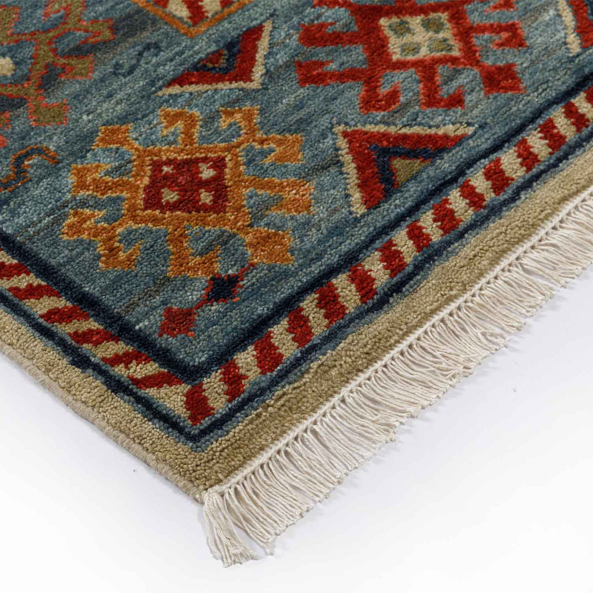 Medallion Grid Hand Knotted Wool Rug