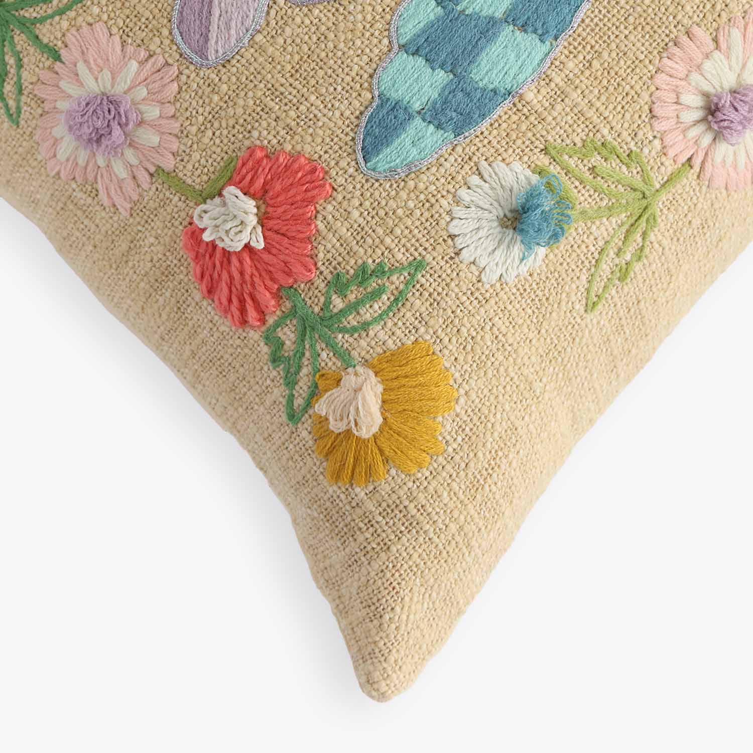 Papilora Embroidered Cotton Lumber Cushion Cover