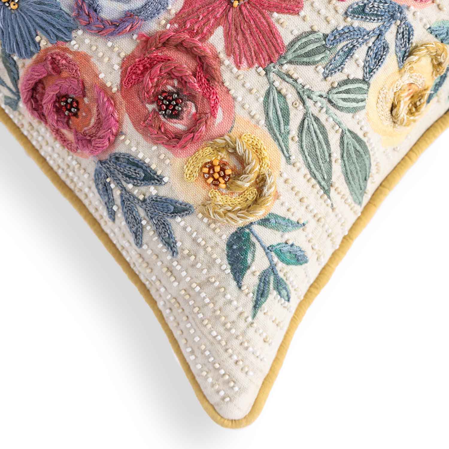 Canoré Embroidered Cotton Cushion