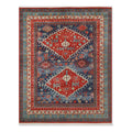 Twin Medallion Field Hand Knotted Wool Rug
