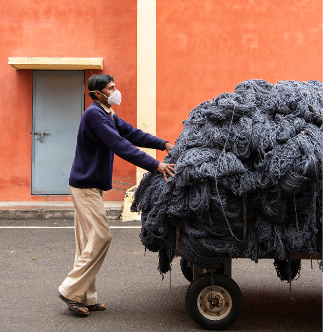 The materials chosen long before the loom