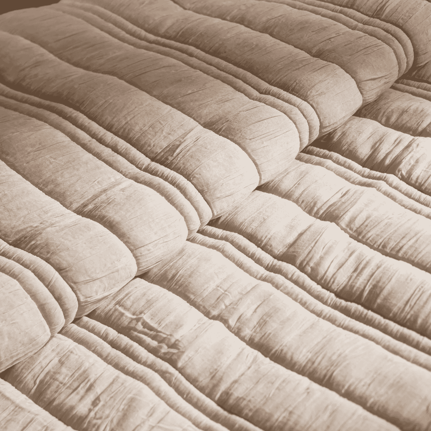 Voile Hand-Ruched Pleated Cotton Bed Cover Set