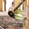 Feraghan Hand Knotted Woollen And Silk Rug By Ashdeen