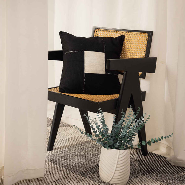 Aari embroidery cushion cover by Abraham and Thakore for Obeetee - full view