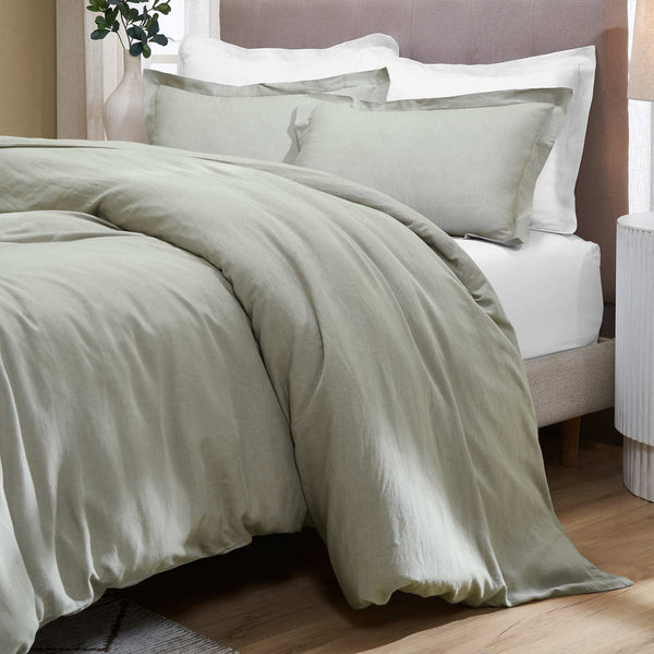 Zest linen duvet cover set by Obeetee - full view