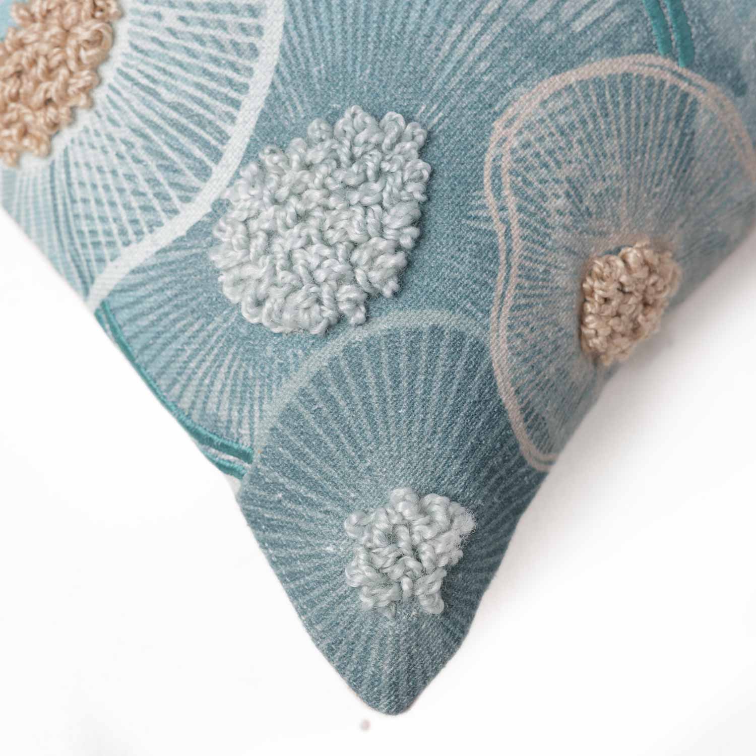 Coral Echoes Digital Printed Cotton Cushion Cover