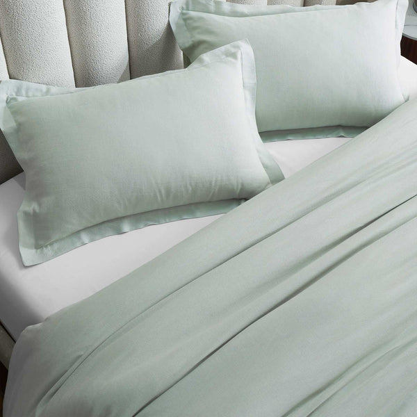 Sky linen duvet cover set by Obeetee - full view