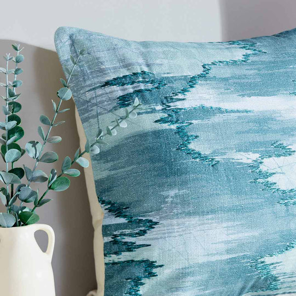 Ocean Canvas cushion cover by Obeetee - styled view