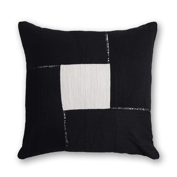 Aari embroidery cushion cover by Abraham and Thakore for Obeetee - angle view