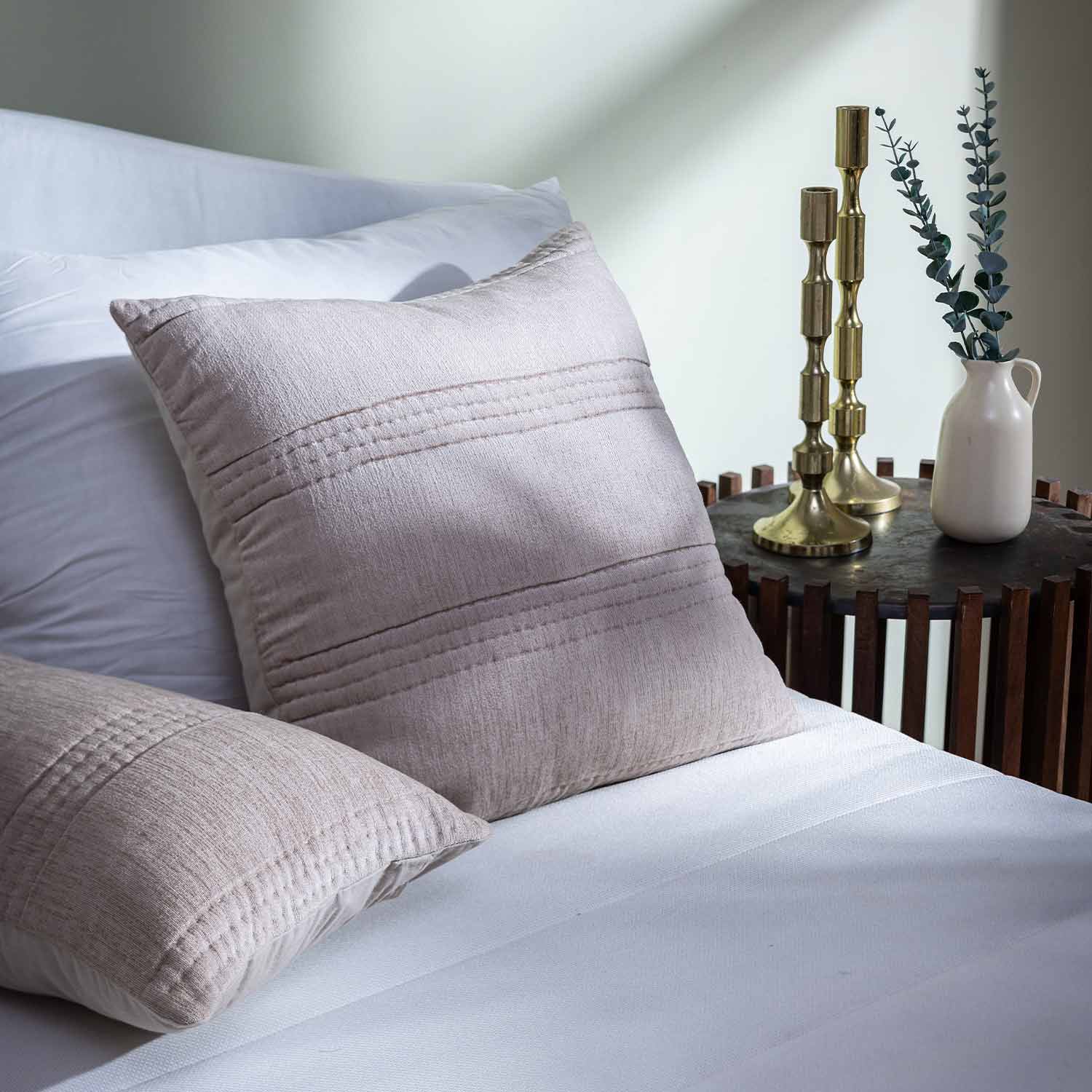 Cotton Hand Quilted Petal Cushion Cover