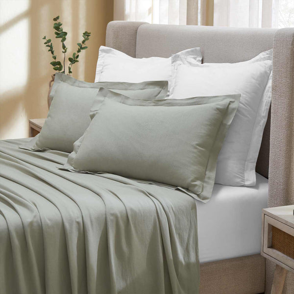 Orelle linen bedsheet set by Obeetee - full view