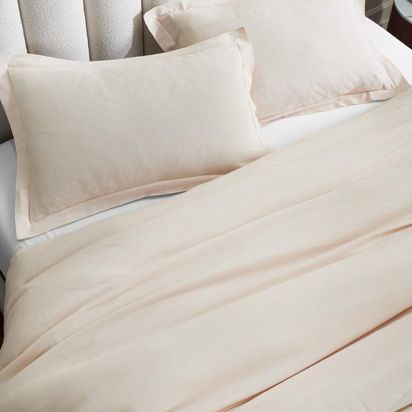 Rose linen duvet cover set by Obeetee - full view