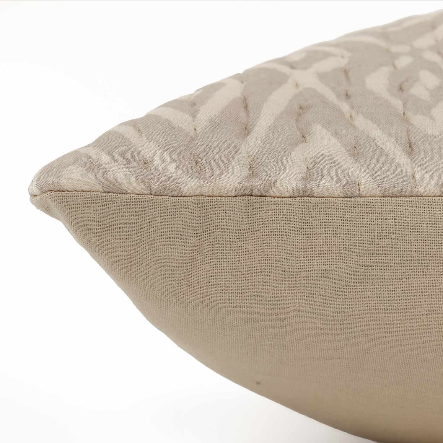 Cotton Dabu printed and quilted Zia Lumber Cushion Cover
