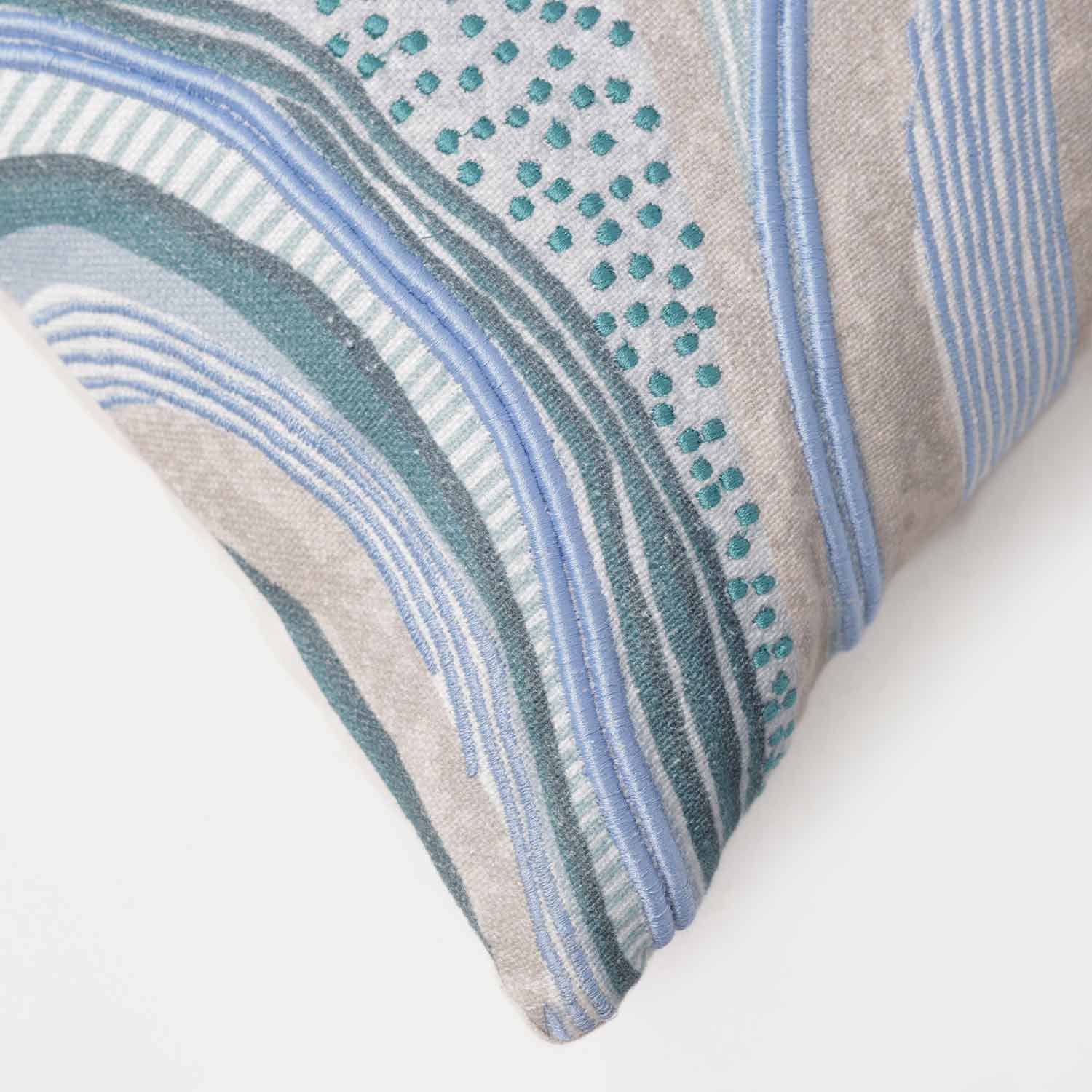 Waves and Whorls Digital Printed Cotton Cushion Cover