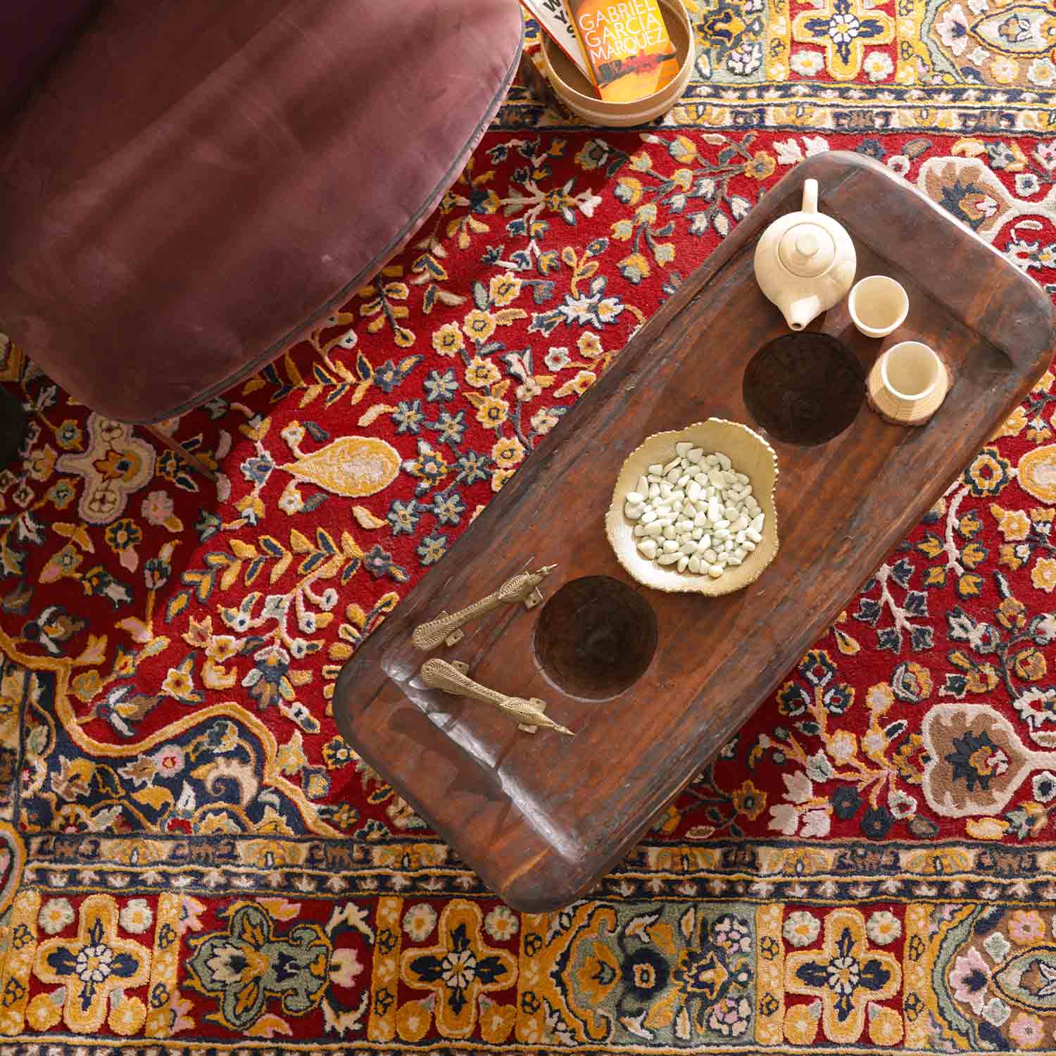 Rumia Hand Tufted Woollen And Viscose Rug