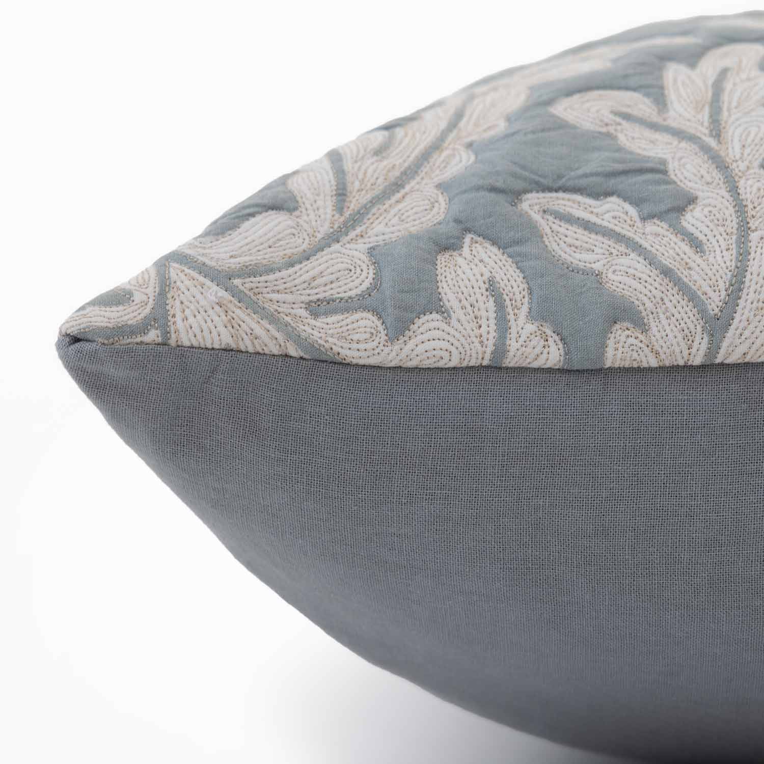 Cotton handblock printed quilted Galleria Lumbar Cushion Cover