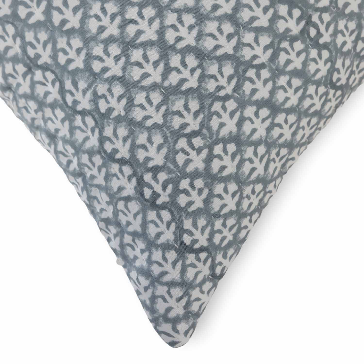 Cotton Handblock Printed Fall Lumbar Cushion Cover