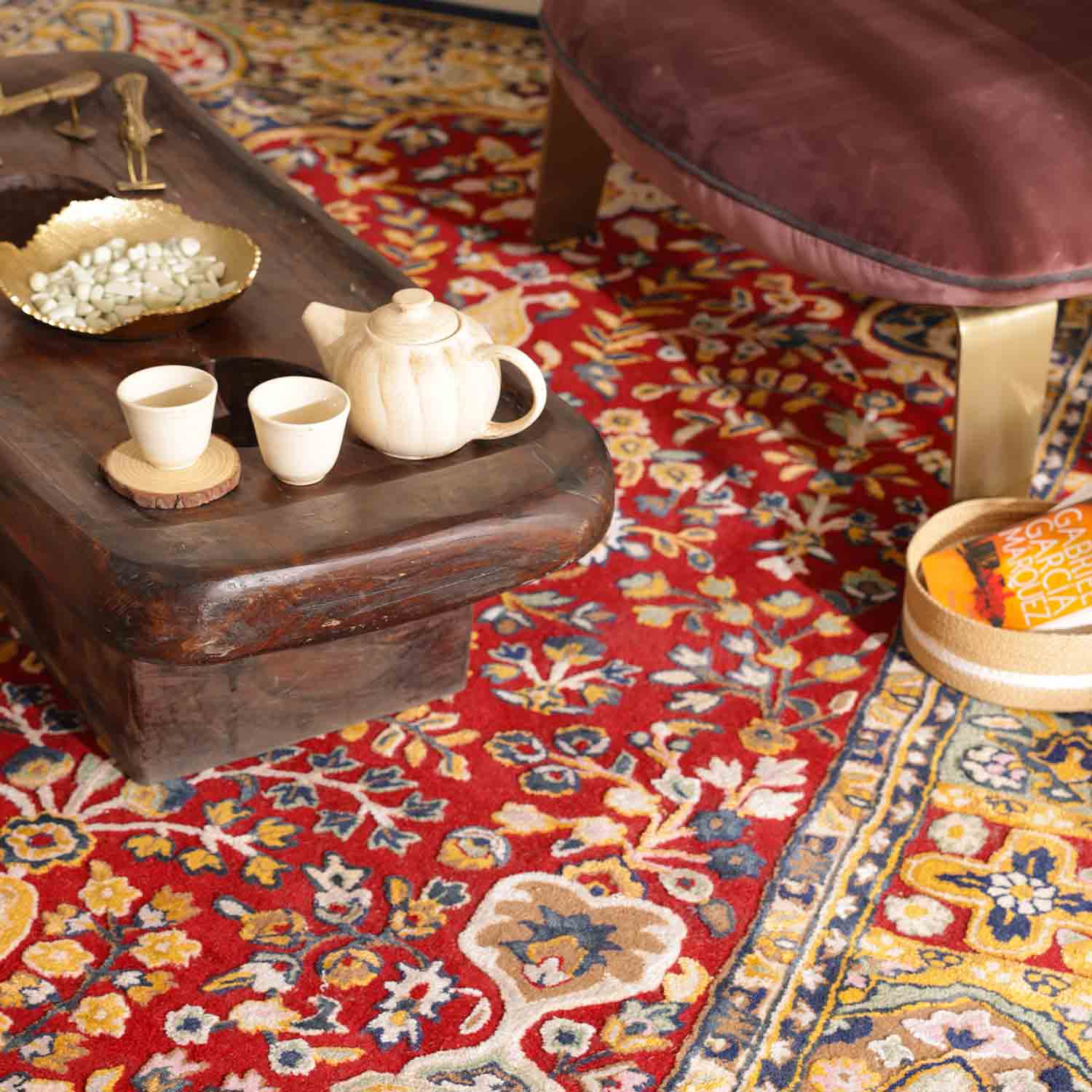 Rumia Hand Tufted Woollen And Viscose Rug