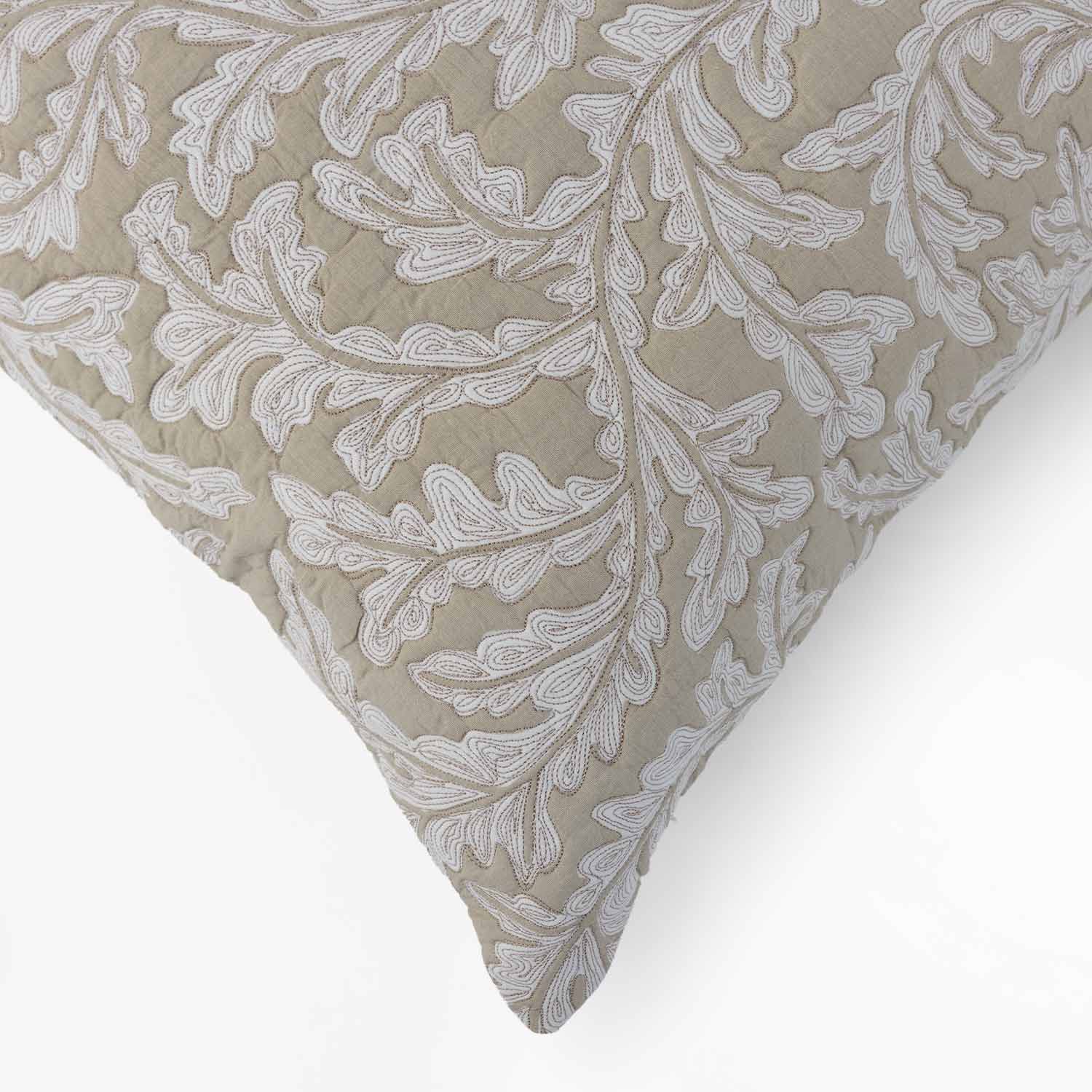 Cotton Handblock Printed and Quilted Vastira Lumbar Cushion Cover