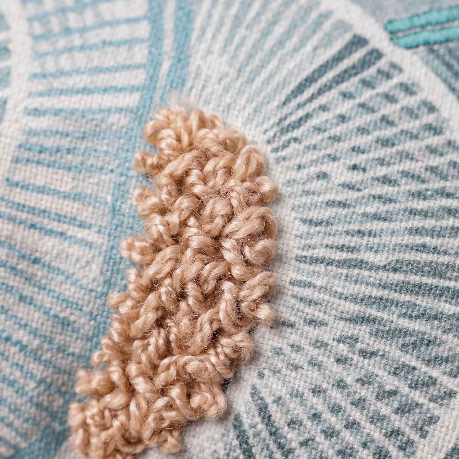 Coral Echoes Digital Printed Cotton Cushion Cover