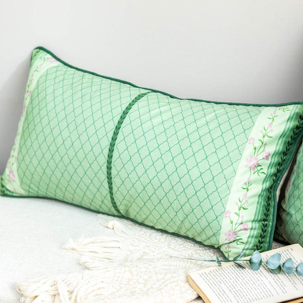 Indigo Mist lumbar cushion cover by Obeetee - full view