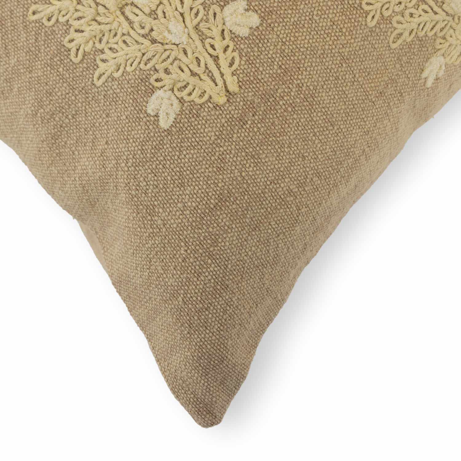 Cotton embroidered Chaturra Lumbar Cushion Cover