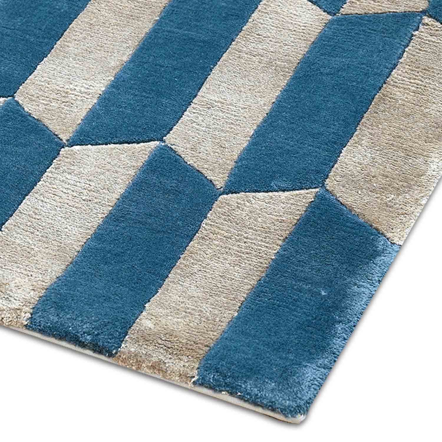 Tibetan Hand Knotted Woollen And Viscose Rug
