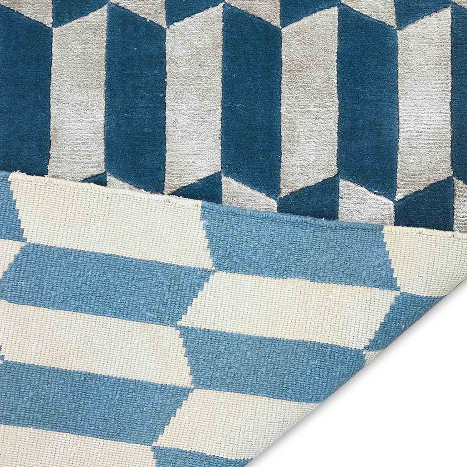 Tibetan Hand Knotted Woollen And Viscose Rug
